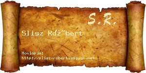 Slisz Róbert névjegykártya